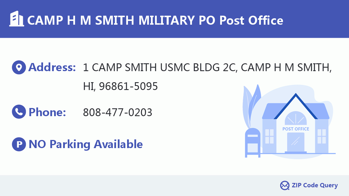 Post Office:CAMP H M SMITH MILITARY PO