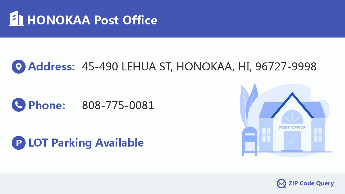 Post Office:HONOKAA