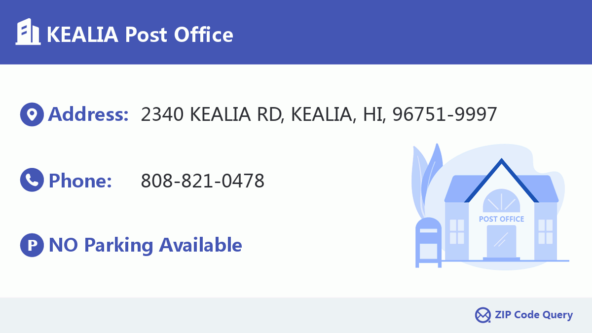 Post Office:KEALIA
