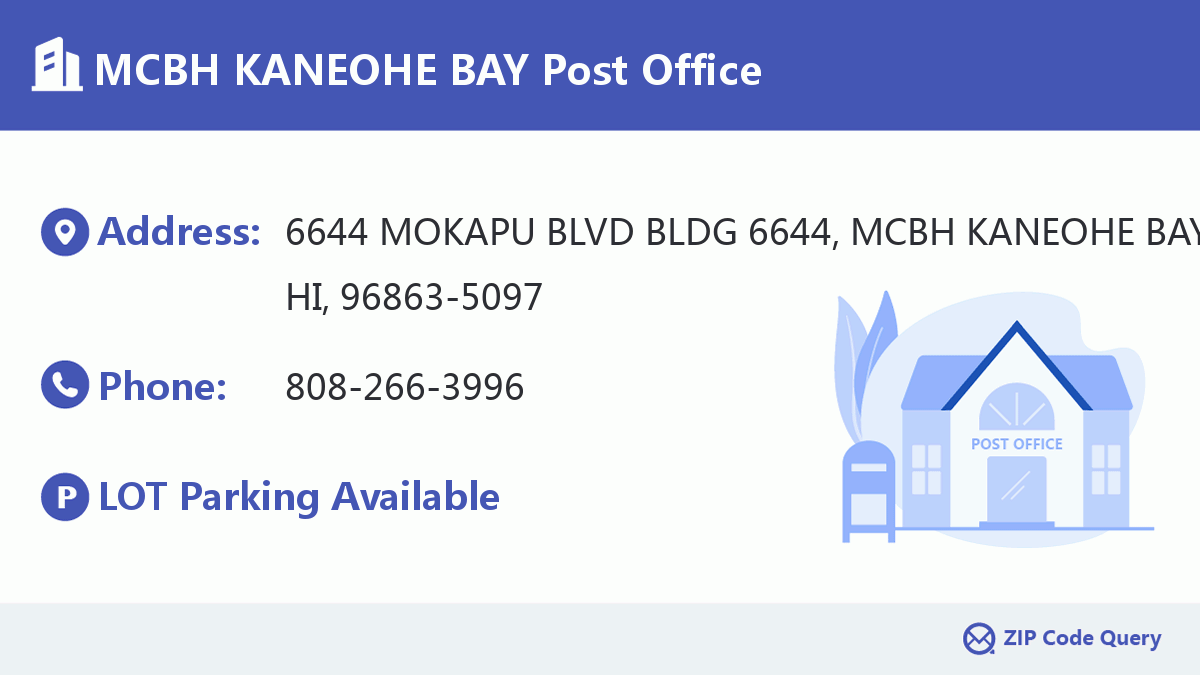 Post Office:MCBH KANEOHE BAY