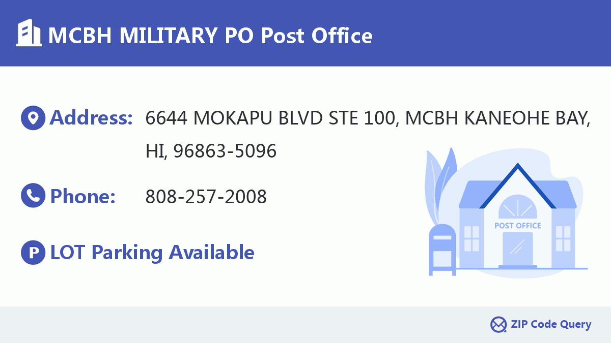 Post Office:MCBH MILITARY PO